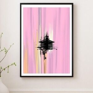 House Music Abstract Painting‎ Re-Print on Stretched Canvas Ready to Hang 12x16